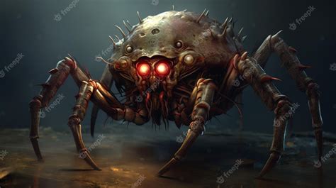 Premium AI Image | Creepy crawling spiders