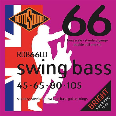 Rotosound Rdb66ld Swing Bass Double Ball End Long Scale Reverb