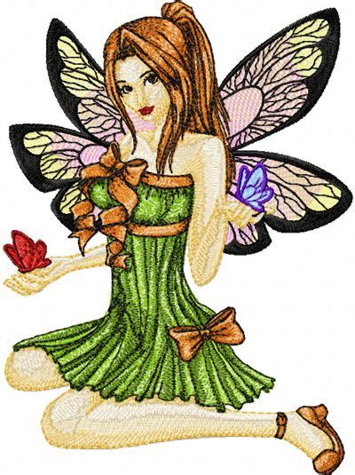 Fairy Contemporary Art Modern Fairy 7 Machine Embroidery Design