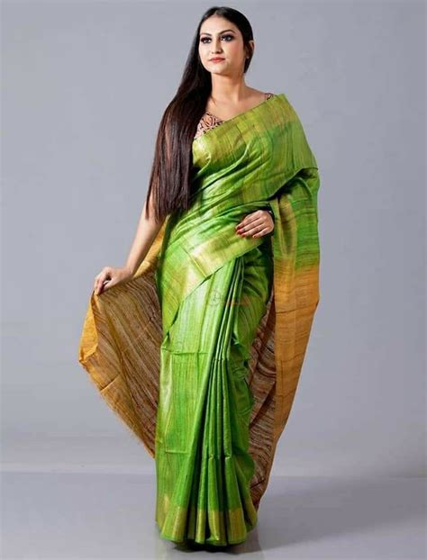 Tussar Ghicha Pure Silk Saree 6 3 M With Blouse Piece At Rs 2000 In