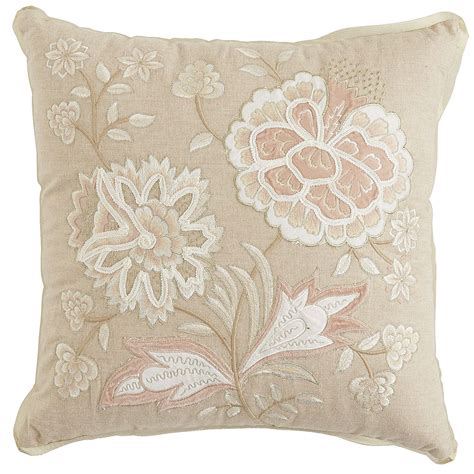 Blush Velvet Applique Flowers Pillow Blush Pillows Flower Pillow