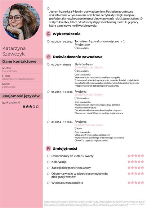 Puste CV do wypełnienia PDF Ciekawe CV