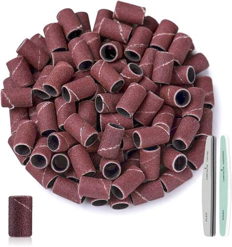 100pcs Sanding Bands For Nail Drill 180 Grit Nail Drill Sanding Bands Fine For Acrylic Gel