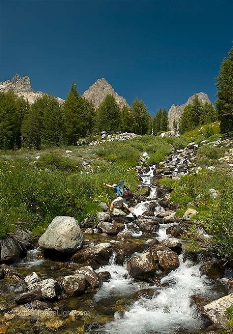 Alpine Stream Crossing Tahoe Light Photography