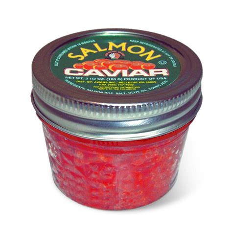 Russian Style Salmon (Red) Caviar for Sale: 100g (3.5oz) - Buy Online ...