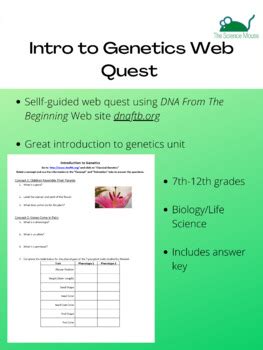 Introduction To Genetics Webquest Dna From The Beginning Website