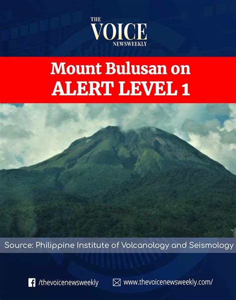 Mt Bulusan On Alert Level The Voice Newsweekly