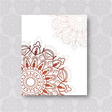 Folleto Decorativo De Mandala Vector Gratis