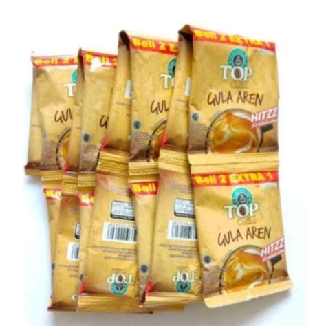 Jual Kopi Top Gula Aren Isi Sachet Saset Pcs Shopee Indonesia