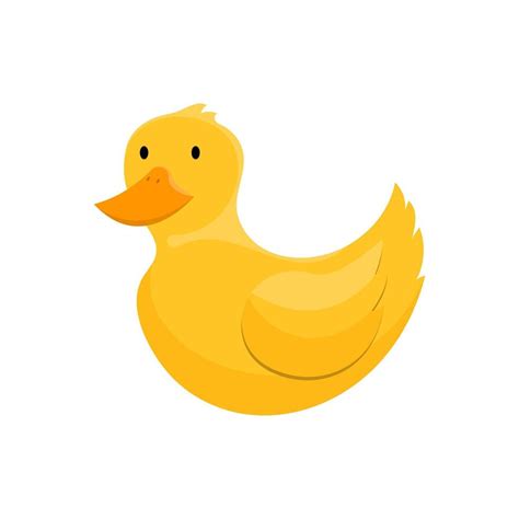 Cartoon Yellow Cute Duck On Isolated Background Vector Illustration 17657816 Vector Art At