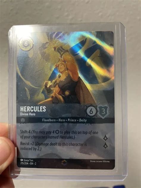 DISNEY LORCANA Hercules Divine Hero Enchanted NM Rise Of The