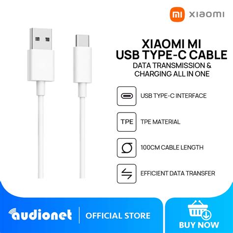 Xiaomi Mi USB Type-C Cable 100cm | 100cm Cable Length | USB-C Port ...