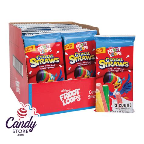 Froot Loops Cereal 5-Piece Straws 24ct Bags - CandyStore.com