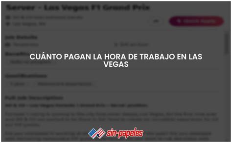 Cu Nto Pagan La Hora De Trabajo En Las Vegas Actualizado