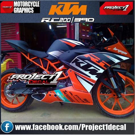 Ktm Rc 200 390 Cc Full Decals Laminated Sticker Shopee Philippines