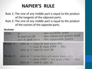 Right Spherical Triangle Trigonometry Ppt