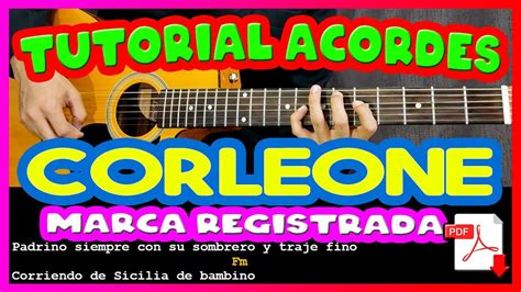 TUTORIAL Corleone Marca Registrada Guitarra Acordes Letra YouTube