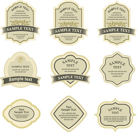 Bottle Labels Vector