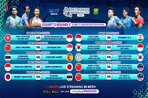 Link Live Streaming Malaysia Open Di Rcti Plus Gratis