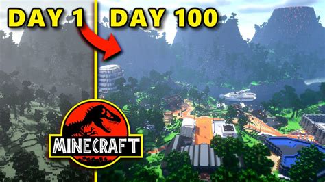 I Spent Days Making Jurassic Park In Minecraft Creative Youtube