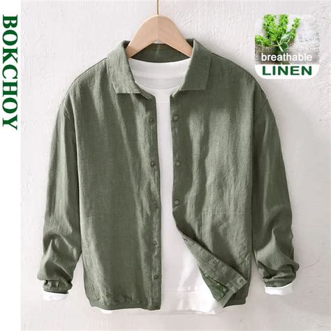 Jaket Linen Dan Katun Kasual Baru Musim Semi 2023 Untuk Pria Pakaian