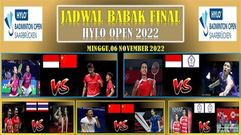 Jadwal Final Hylo Open Hari Ini Mulai Pukul Wib Live Inews