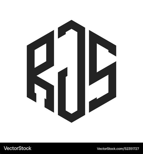 Rjs Logo Design Initial Letter Monogram Royalty Free Vector