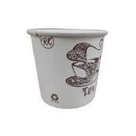 Ml White Printed Disposable Paper Tea Cups At Rs Piece In