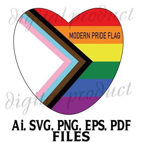 Pride Flag Heart Svg Inspire Uplift