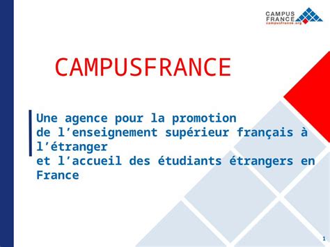 Ppt Campusfrance Une Agence Pour La Promotion De Lenseignement