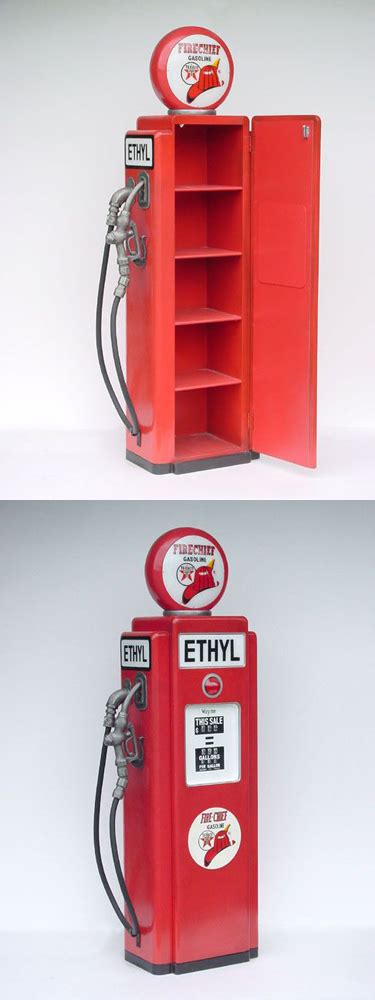 Gas Pump Cabinet Red Statue