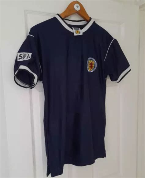 SCOTLAND NATIONAL OFFICIAL Score Draw Retro 1986 Home Shirt S Vgc 19