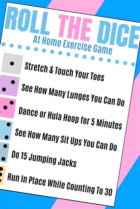 Super Fun Dice Workout For Kids (+ FREE printable!)