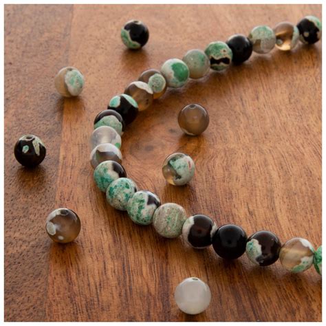 Green Medley Dyed Agate Round Bead Strand Hobby Lobby