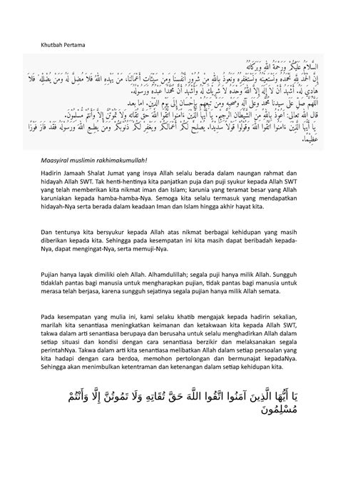 Ceramah Andril Haloooo Khutbah Pertama Maasyiral Muslimin