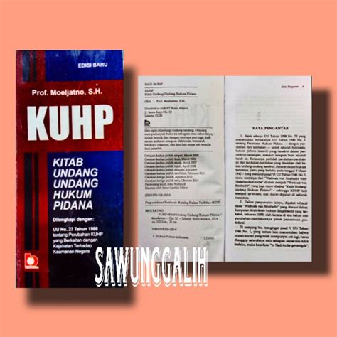 Jual Kuhp Kitab Undang Undang Hukum Pidana Moeljatno Shopee Indonesia