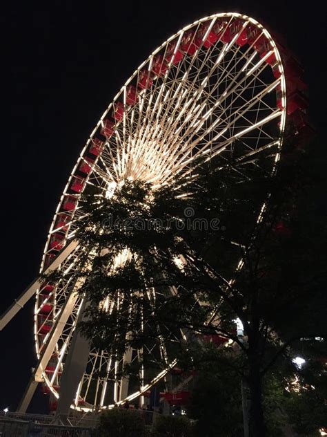 Chicago wheel at funfair stock image. Image of happiness - 1912361