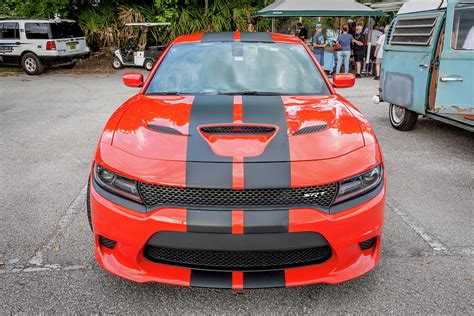 2017 Orange Dodge Charger SRT Hellcat X113 Photograph By Rich Franco