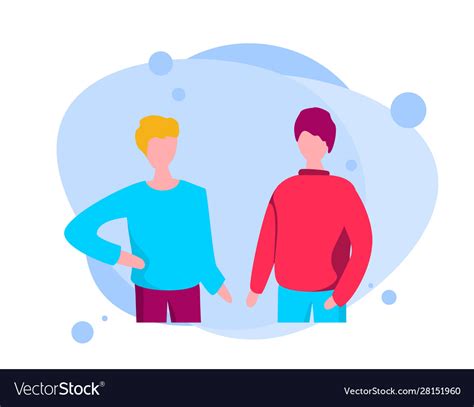 Two people talking flat Royalty Free Vector Image