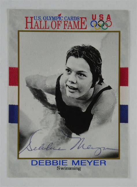 Debbie Meyer Signed Us Olympic Cards Hall Of Fame Card