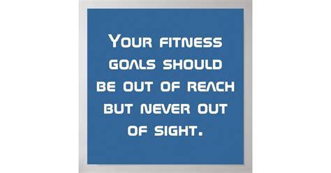 Fitness Goals Poster Zazzle