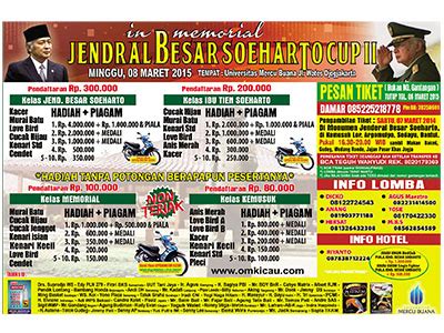 Jadwal Lomba Dan Tata Tertib Soeharto Cup II OM KICAU