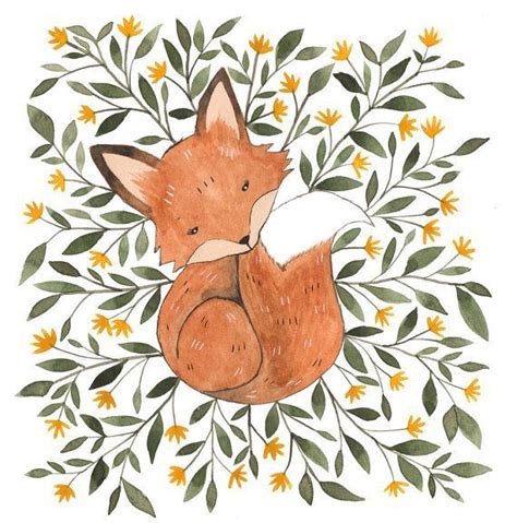 Cute fox, fox drawing, nativity scene | Fox painting, Fox art print, Fox nursery art