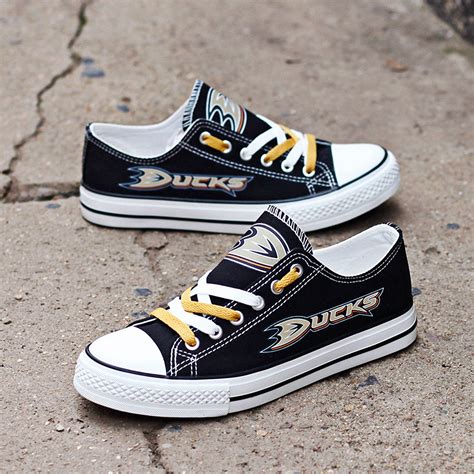 Anaheim Ducks Custom Shoes Hockey Printed Shoes Anaheim Etsy