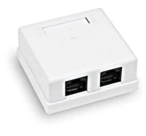 Розетка компьютерная RJ-45(8P8C) 5e, двойная, внешняя, Dual IDC(110 ...