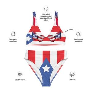 Puertorican Flag Bikini Etsy