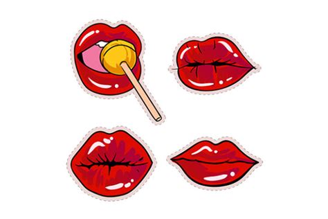 Hot Red Lips Sexy And Sensual Sticker Graphic By GRAPPIX Studio Creative Fabrica