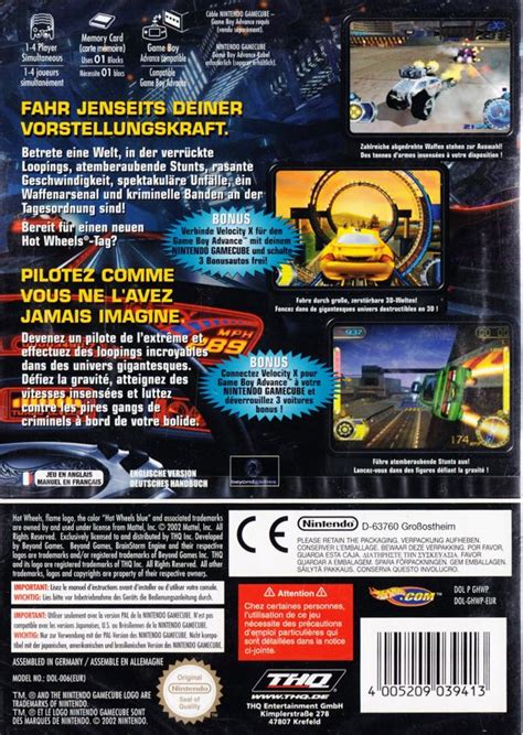 Hot Wheels Velocity X Cover Or Packaging Material MobyGames