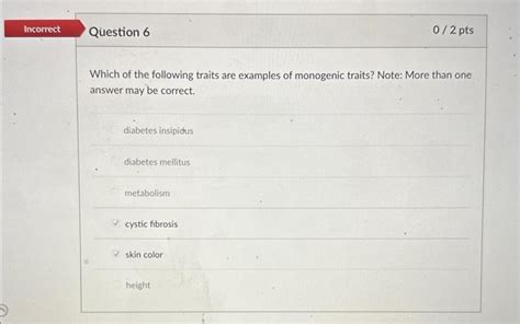 Solved Which of the following traits are examples of | Chegg.com