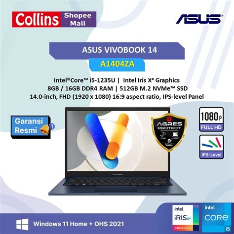 Jual Asus Vivobook A Za I Gb Gb W Ohs Fhd Vips